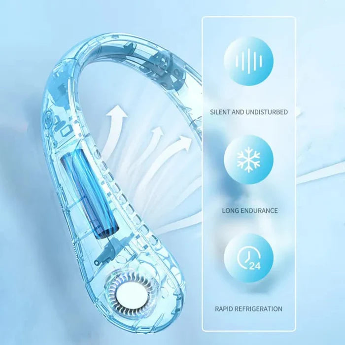 Vaneless Hanging Neck Fan, Portable and Silent Wearable Fan For Indoor, Outdoor Use