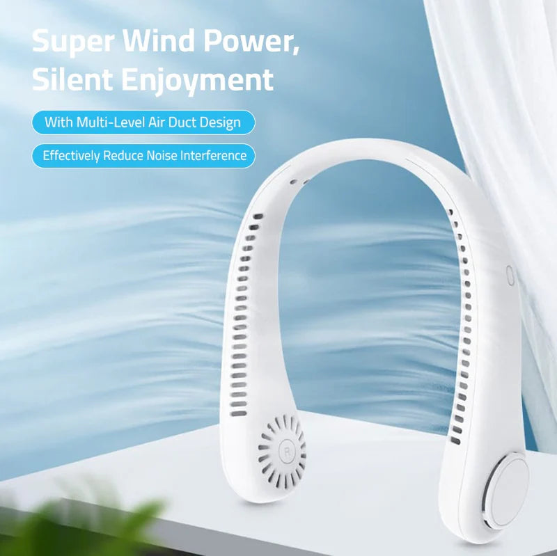 Vaneless Hanging Neck Fan, Portable and Silent Wearable Fan For Indoor, Outdoor Use
