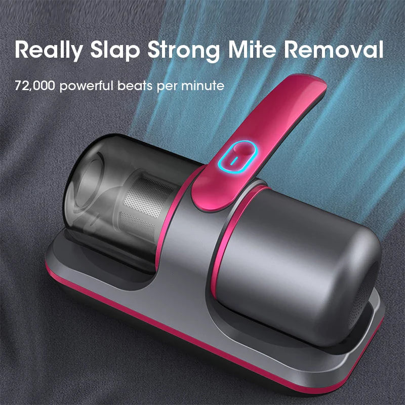 Wireless Vacuum Cleaner Dust Mite Remover, UV Mattress Bed Pet Hair Pillows Sofas Carpets Individual Filter Element